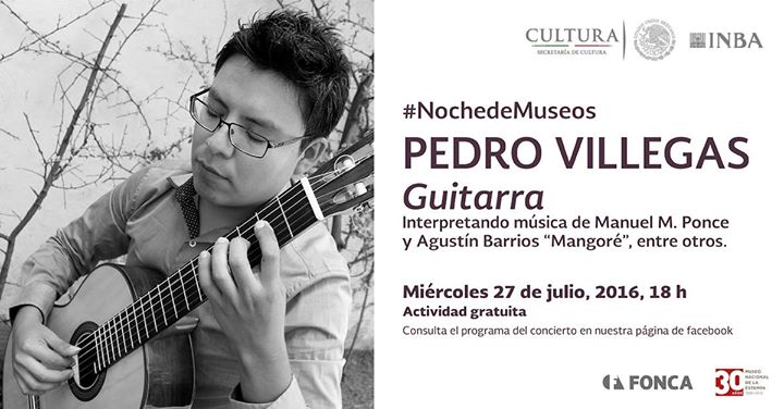 Concierto de #NochedeMuseos con Pedro Villegas, guitarra